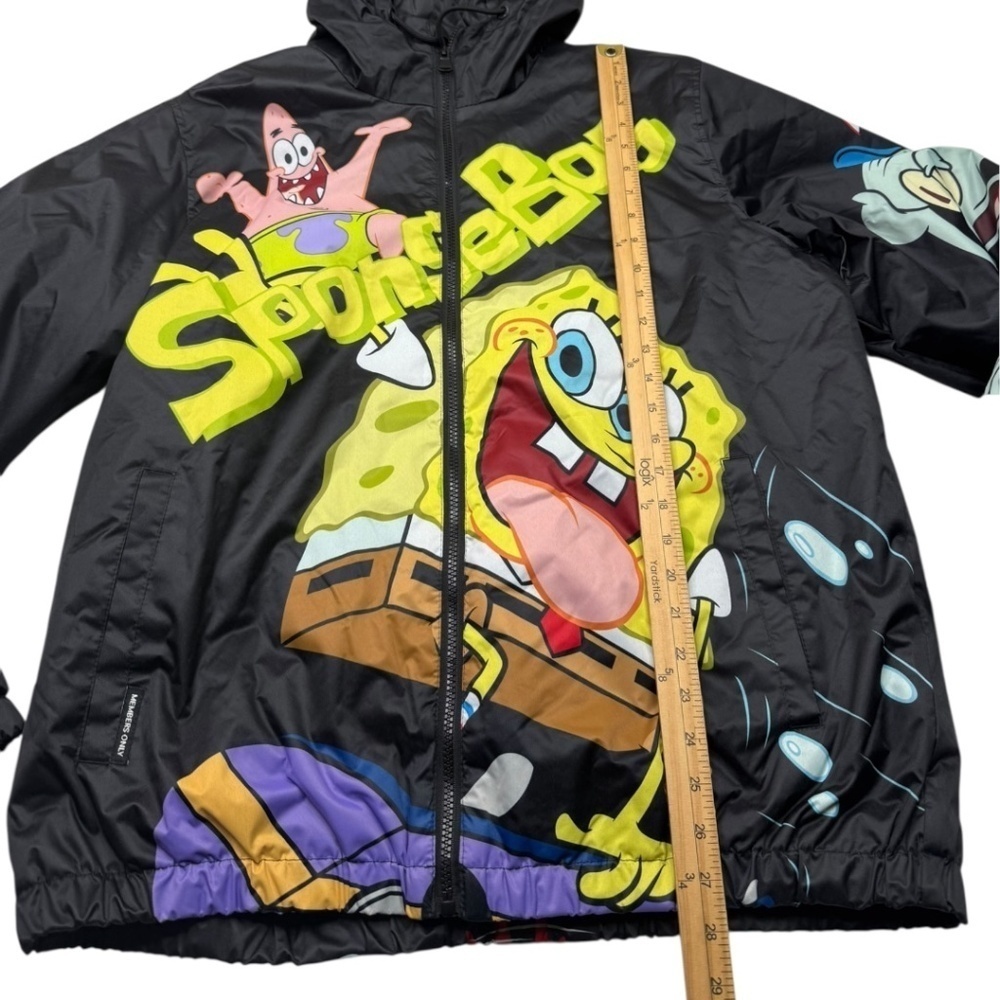 Members Only X Nickelodeon SpongeBob SquarePants Puffer All Over Print Jacket Co - Picture 11 of 14